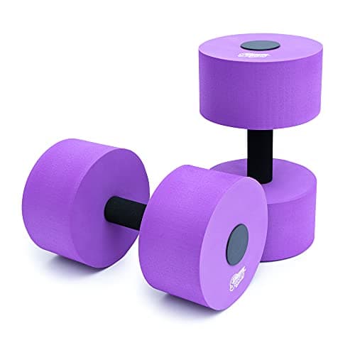 Water Dumbbell Set for Water Aerobics and Aqua Therapy — High Density Purple Large