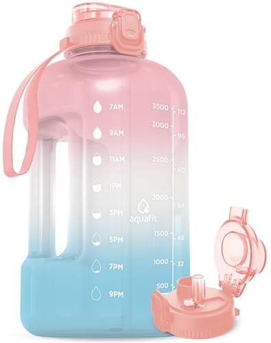 1 Gallon Water Bottle with Time Marker and Straw - BPA Free - Gym Jug for Fitness Enthusiasts (Gray) — Serenity