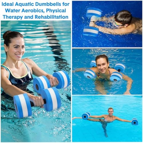Aquatic Exercise Set with Ankle Swimming Weights, Dumbbells, and Swim Belt