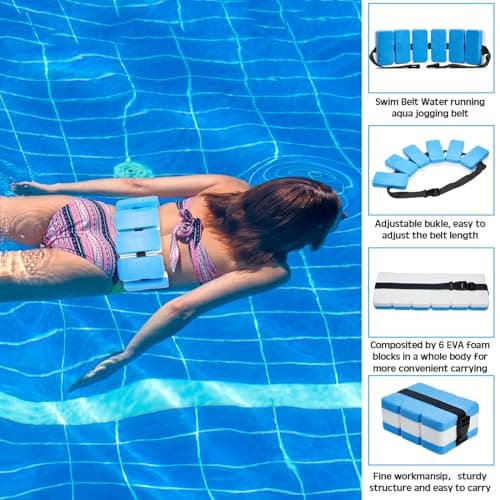 Aquatic Exercise Set with Ankle Swimming Weights, Dumbbells, and Swim Belt